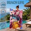 Custom Name Fantasy Night Trio K-Pop Beach Towel Microfiber Beach Towel, Lightweight and Quick-Dry, for Summer Travel, Swimming Pool Gift