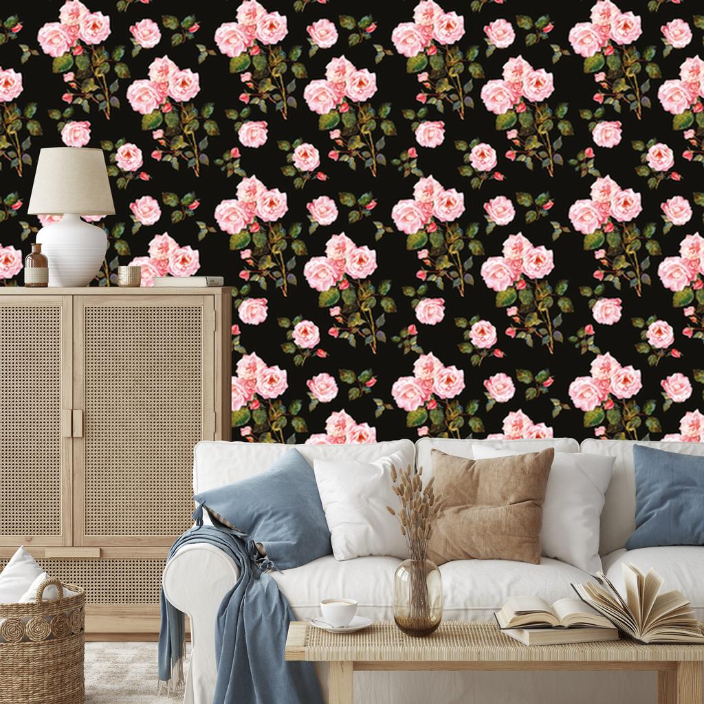 Roses wallpaper for living room and bedroom 50x1000