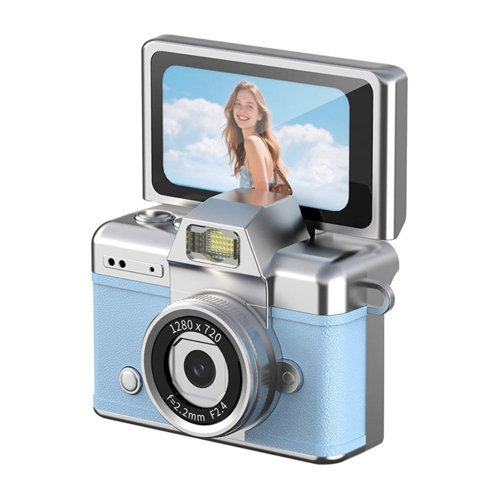

1.47 Inch Screen Thumb Keychain Camera 180° Flip Screen Flip Screen Camera Selfie синій