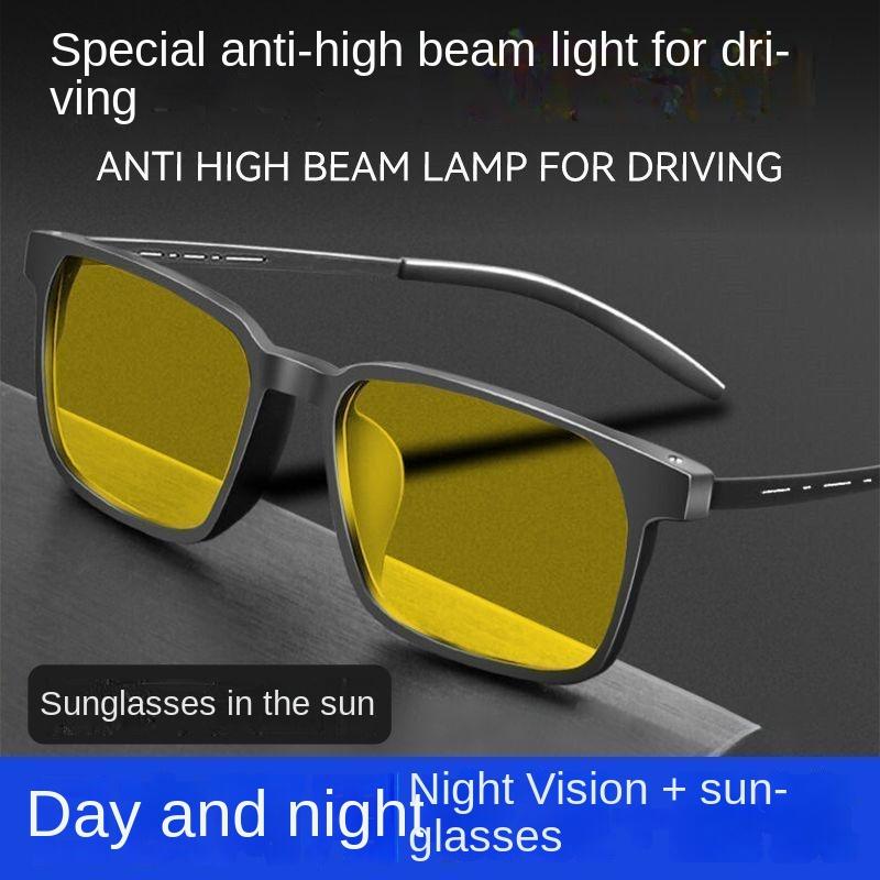 Color Changing Night Vision Sunglasses for Driving Anti High Beam Brightening Vision Sun Glasses Men's Outdoor UV400 Goggles