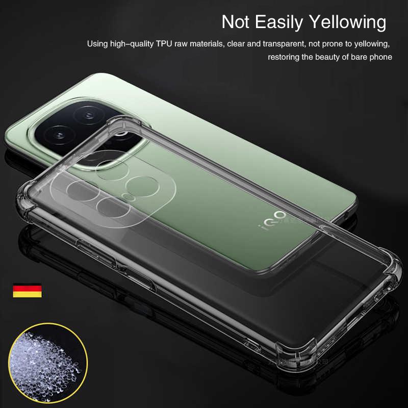 Airbag Shockproof Phone Case For VIVO iQOO 13 Pro Camera Protective Clear Airbag Silicone TPU Back Cover For VIVO iQOO 12 Pro 11