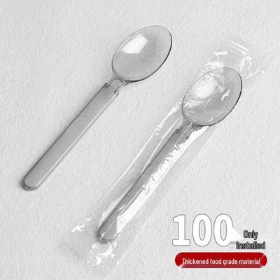 Individually Wrapped Disposable Spoons - 100 Count