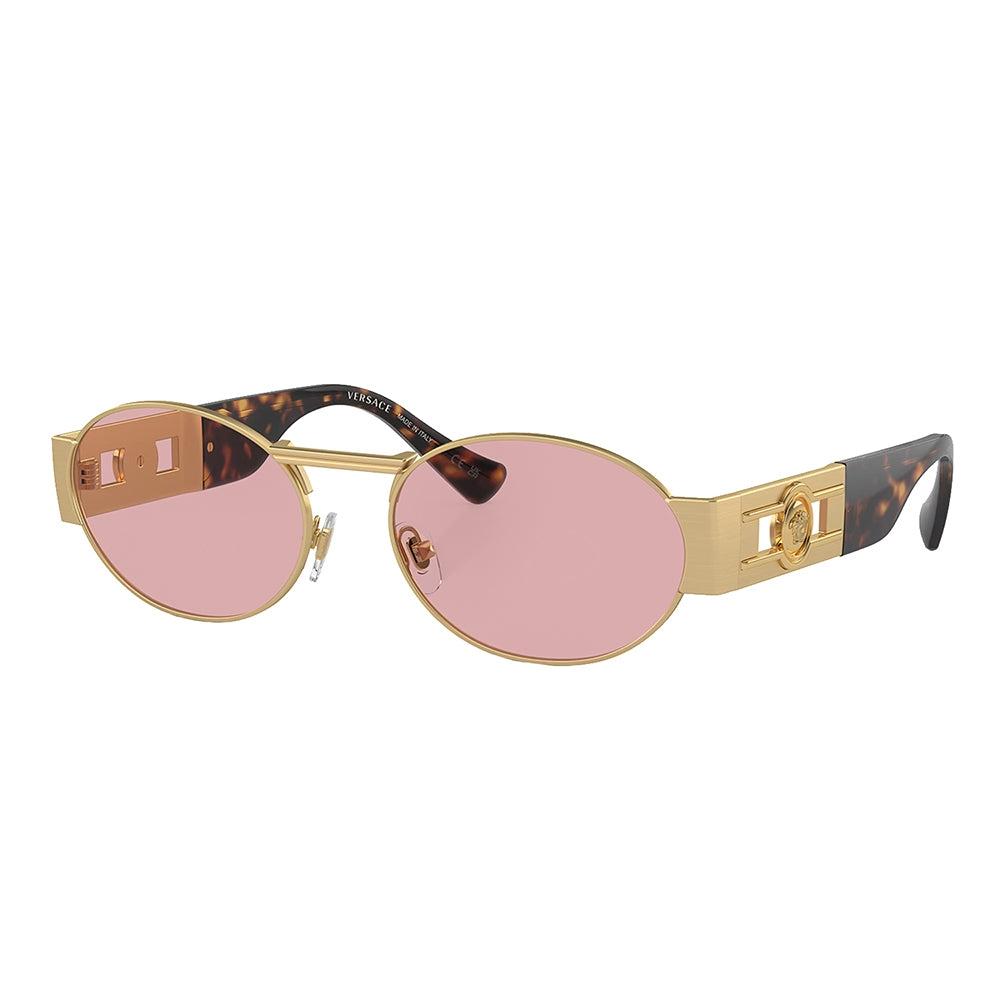 

Versace Ve 2264 100284 56mm Unisex Oval Sunglasses Matte Gold