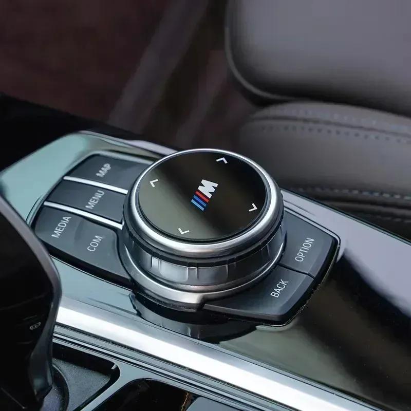 -Car Multimedia Knob Button Cover Sticker For BMW 5 Series G30 G32 6GT G20 F10 F30 G01 G02 G05 G06 G07 G11 F15 3GT X3 X4 X5 X7