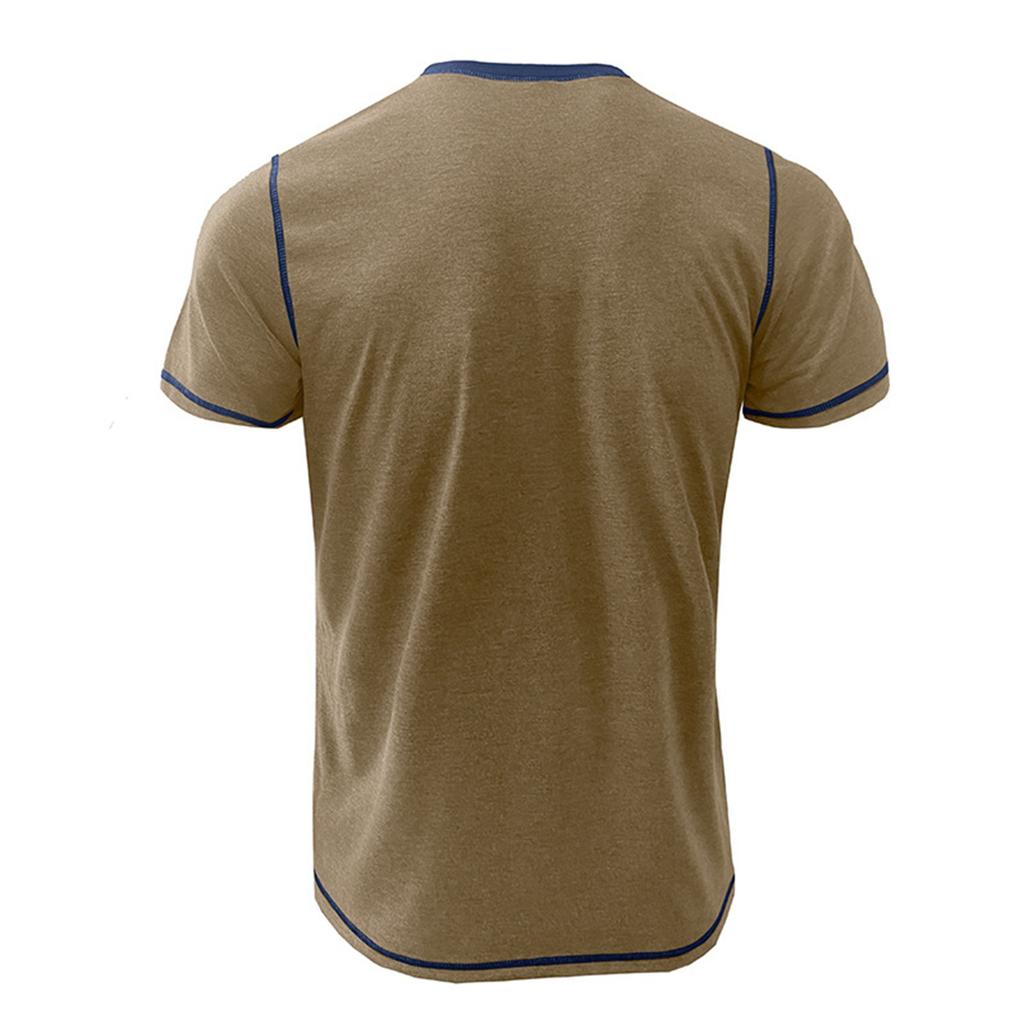 Pánská košile s krátkým rukávem Pánské tričko se 4 knoflíčky Ležérní top