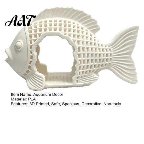 Fish Shelter for Tank 3D Printed Hollow Shape Aquarium Hideout Decor, Safe Breeding Accessory Cave, Betta Shrimp Ornament Decor Landscape Hiding Spot