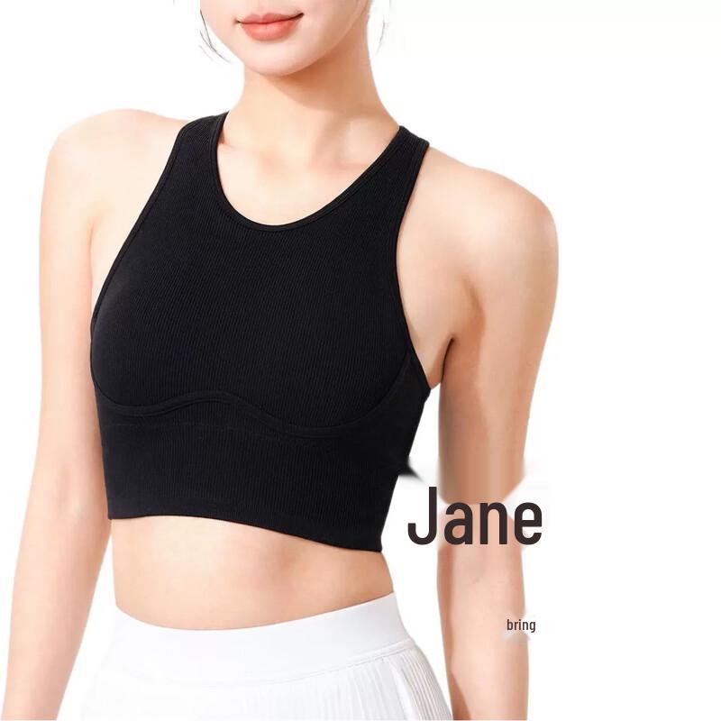 

LSH Спортивный бюстгальтер-майка для йоги с ребристой спинкой и открытой спиной S
