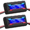 Yunsailing 2 Pcs 200A High Precision Watt Meter Power Analyzer Battery Consumption Performance Monitor Amp Meter Monitor With Backlight Digital LCD