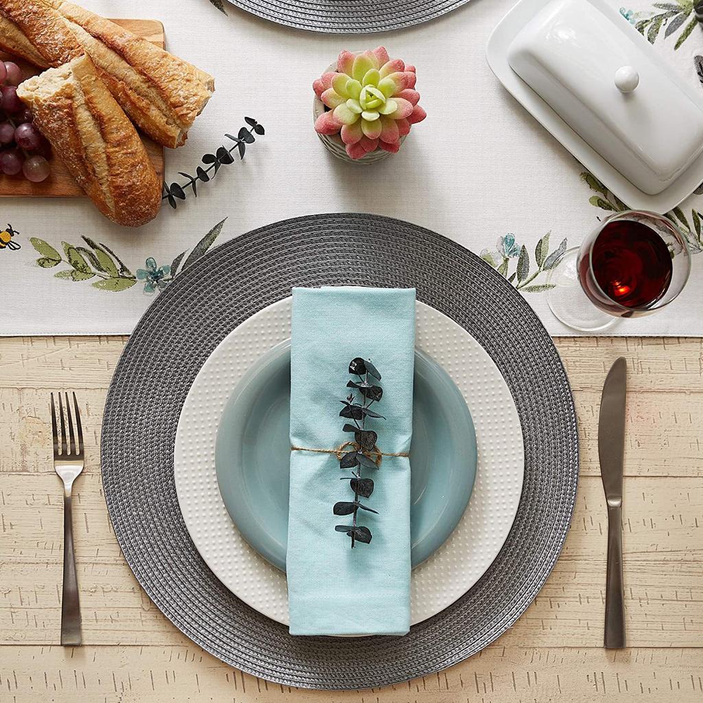 Einfaches rundes ölbeständiges einfarbiges wärmeisolierendes Platzset