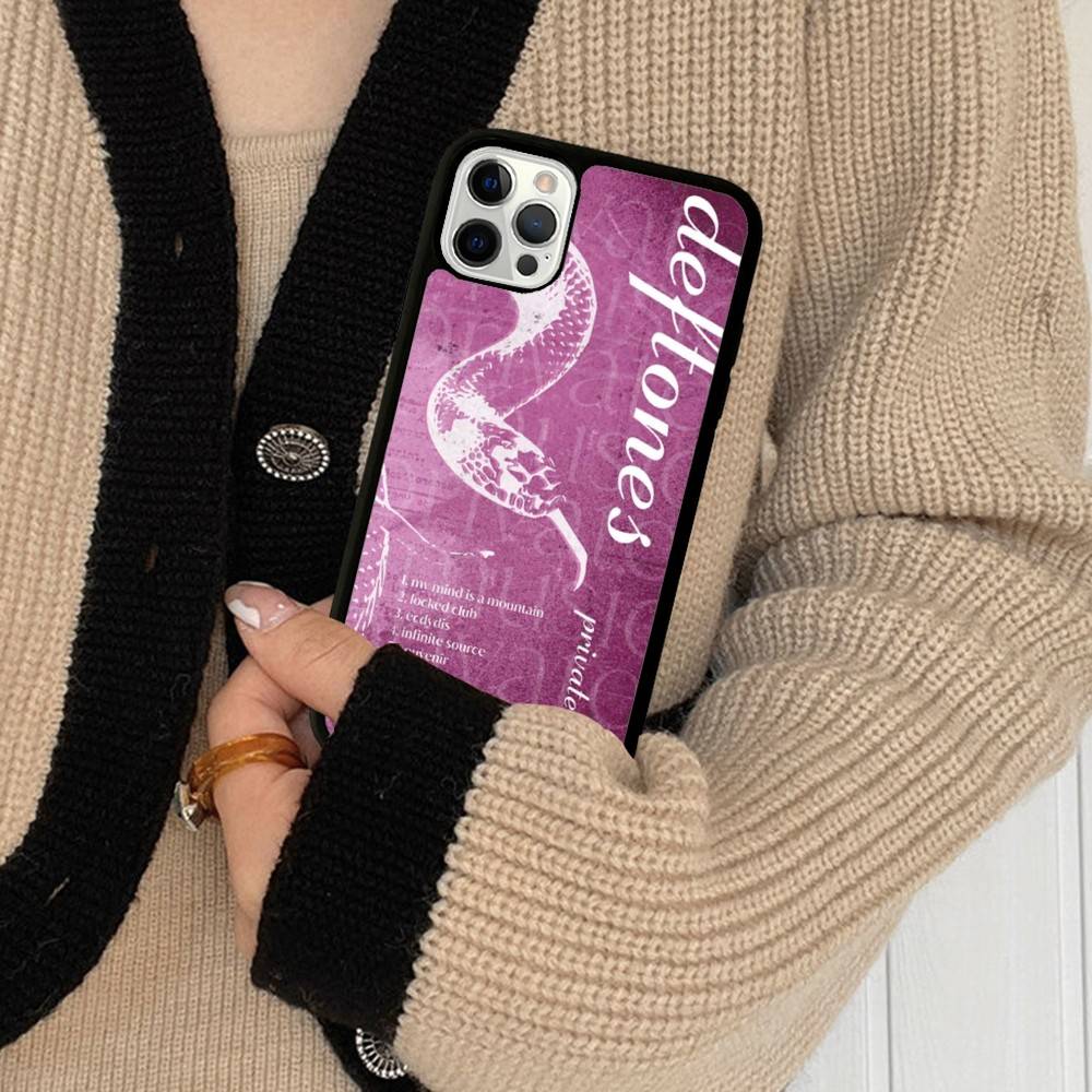 Alternative Metal Band Deftones Phone Case For Iphone 11 12 13 14 15 Pro Max 17 16 Plus Hard PC+TPU Back Cover