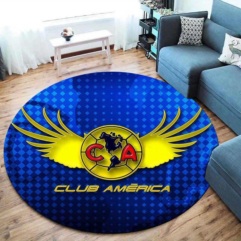 Club America Round Area Rug,Carpet Rug for Living Room Bedroom Sofa Playroom Decor,Non-slip Floor Mat