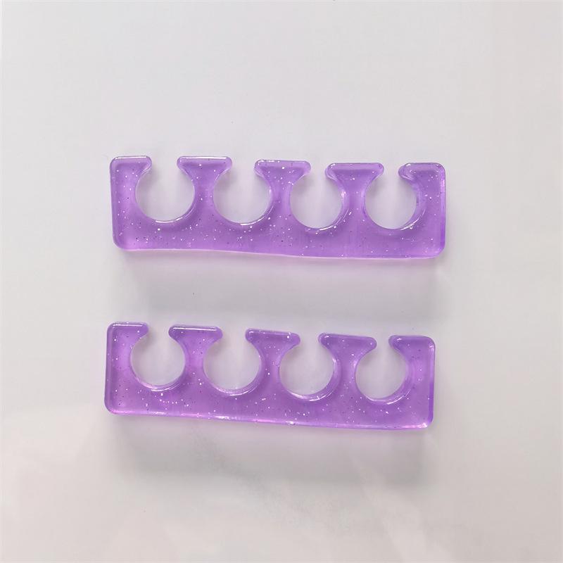 

Silicone Toe Spreaders for Nail Polish Application 2pcs Soft Finger Toe Separators 2.6*9.2cm Soft Gel Toe Spacers Nail Tools RT% фиолетовый