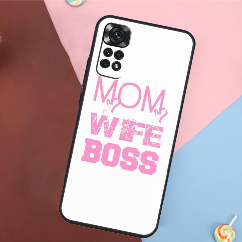 Wife Mom Boss Quotes Cover For Xiaomi Redmi Note 14 13 12 9 10 11 Pro 9S 10S 11S 12S Redmi 14C 10C 12C 13C Case