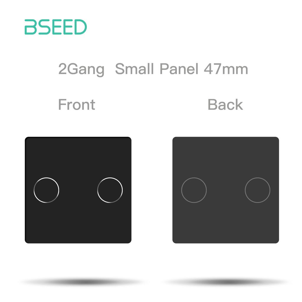 Bseed EU RU Standard Switches Function Base 1/2/3Gang 1/2Way Only Crystal Glass Panel Frames Light Switch Dimmer DIY Part