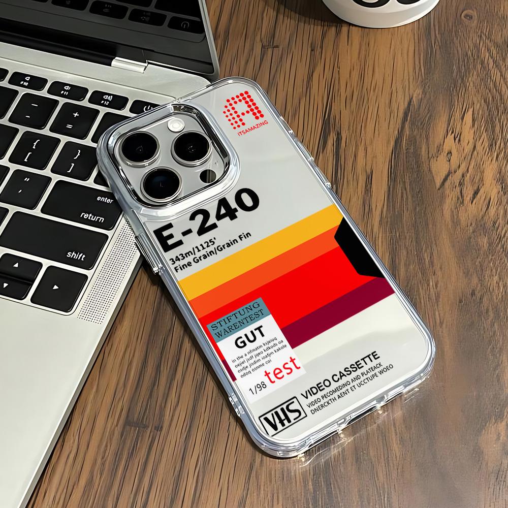 

Luxury video tape Phone Case for Samsung Galaxy S25 S24 S23 S22 S21 S20 Note20 FE Ultra Edge Plus 4G 5G Transparent Soft Cover Samsung S9 Plus