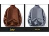 Men's High Neck Solid Color Sweater - Thick, Trendy, and Versatile Knitwear