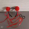 Nezha headband ball head hairball headband hair accessories children's performance props super cute hair accessories