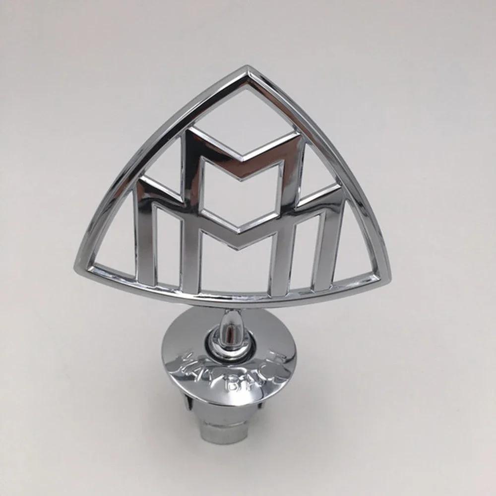 Maybach Logo Front Standing Metal Mark Emblem Auto Hood Rear Badge for Mercedes-Benz Maybach C E S Class S400 S500 S600 gsw8