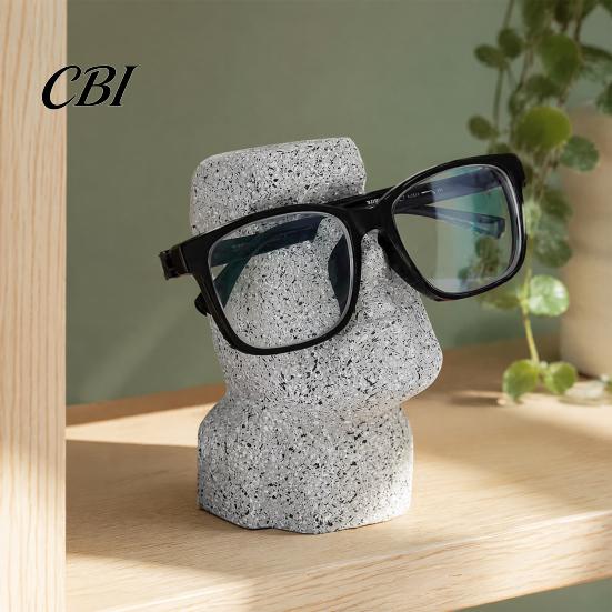 Studio Front Desk Display Moai Eyeglass Holder, Abstract Easter Island Stone Stand, Fun Glasses Artistic Accessory Creative Stands, Modern Decorative