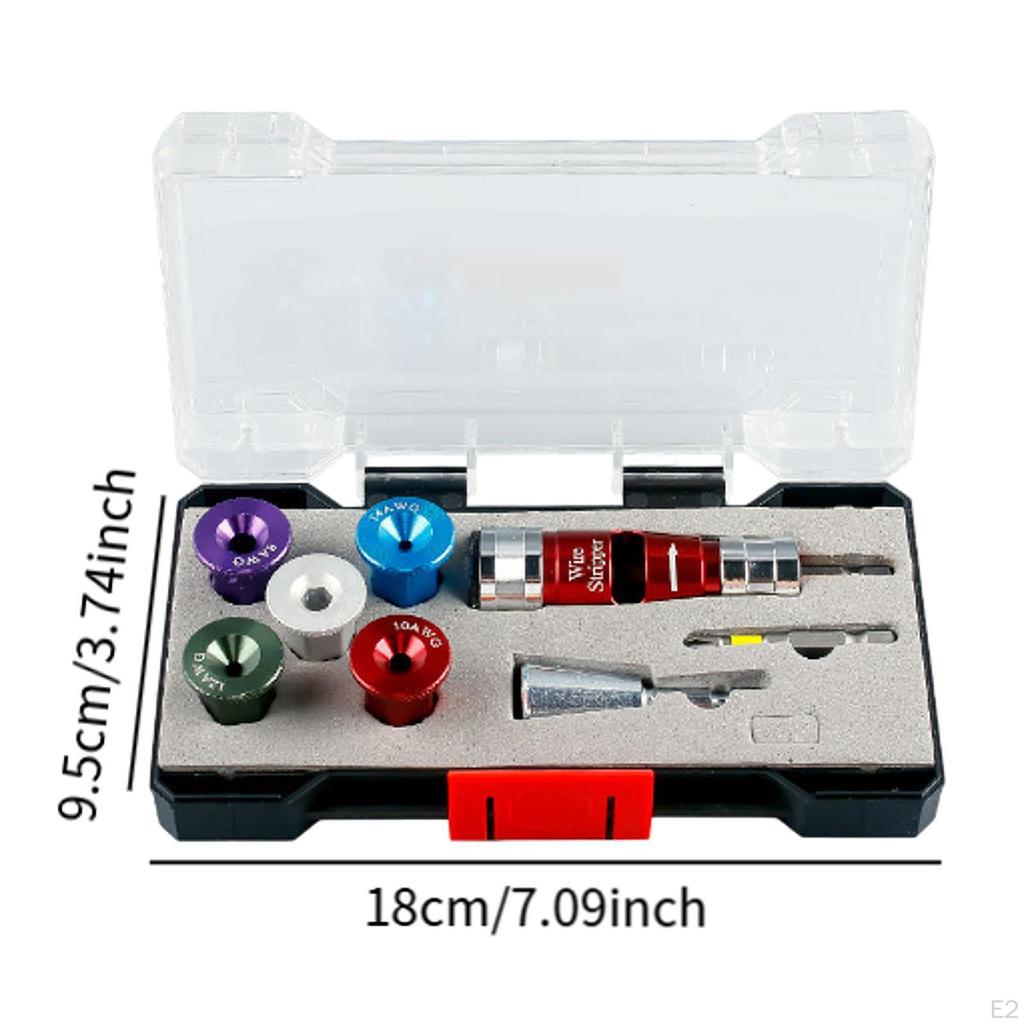 Wire Stripper Tool Set 6/8/10/12/14 AWG Portable Power Drill Attachment Twister