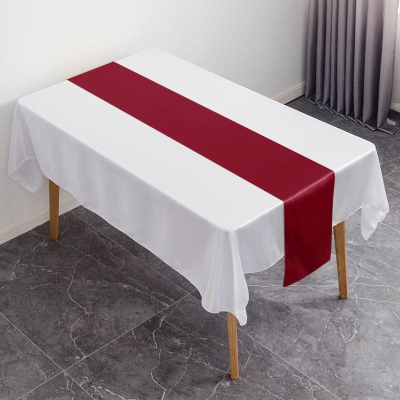 1pc Satin Table Runner Wedding Decoration For Modern Birthday Party Hotel Show Banquet Luxury Design Wholesale