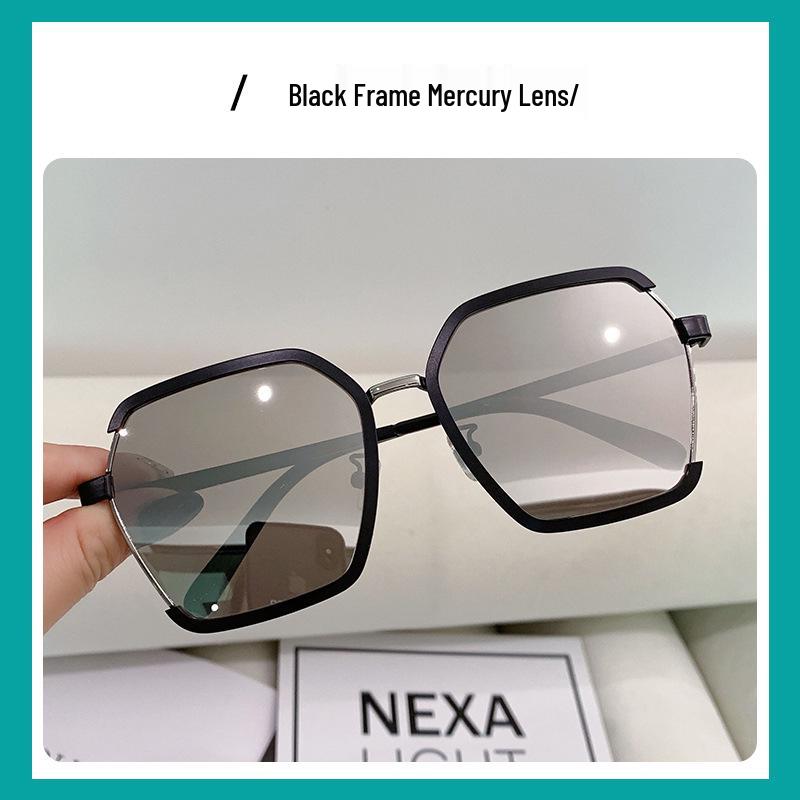 New Luxury Women's High-End Fashion Sunglasses - Big Face Slimming, Anti-UV Protection
