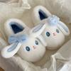 Fashion Cute Winter Plush Cat Shaped Slides Slippers Women's Cozy Feet Shoes Ladies Soft Home Furry Classic Bunny Slippers Big Size 44