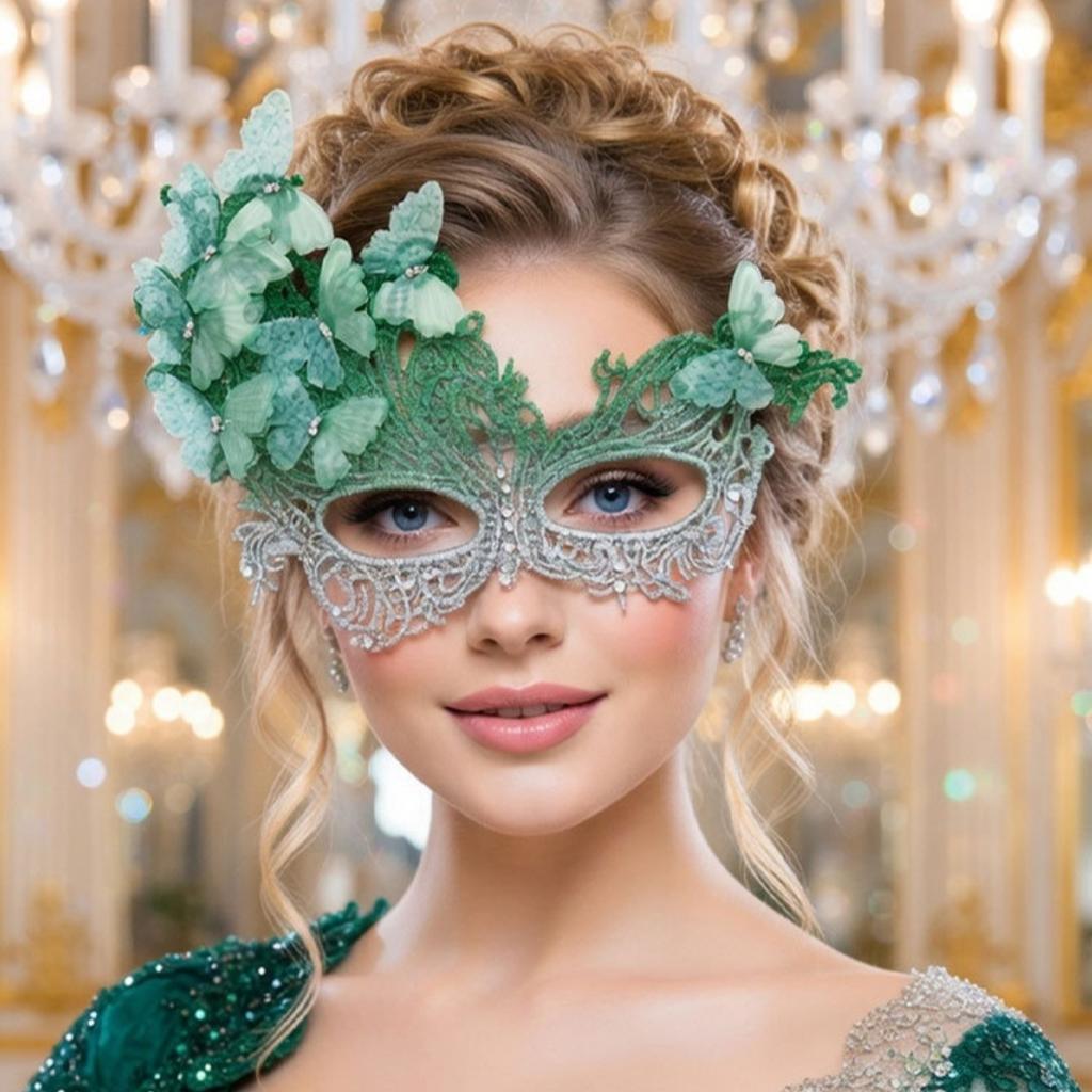 Gradient Butterfly Masquerade Mask 2026 Sexy Lace Half Face Rhinestone Cosplay Mask For Performance Party Prom Wedding Decors