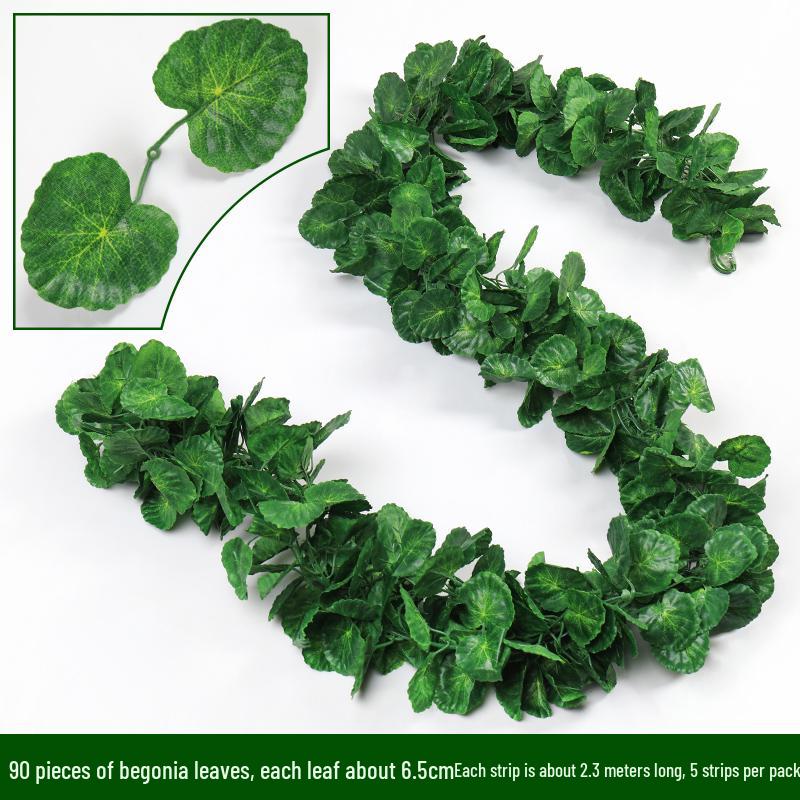 Green Leaf Rattan Grape Decorative Artificial Vine for Balcony & AC Pipe Cover