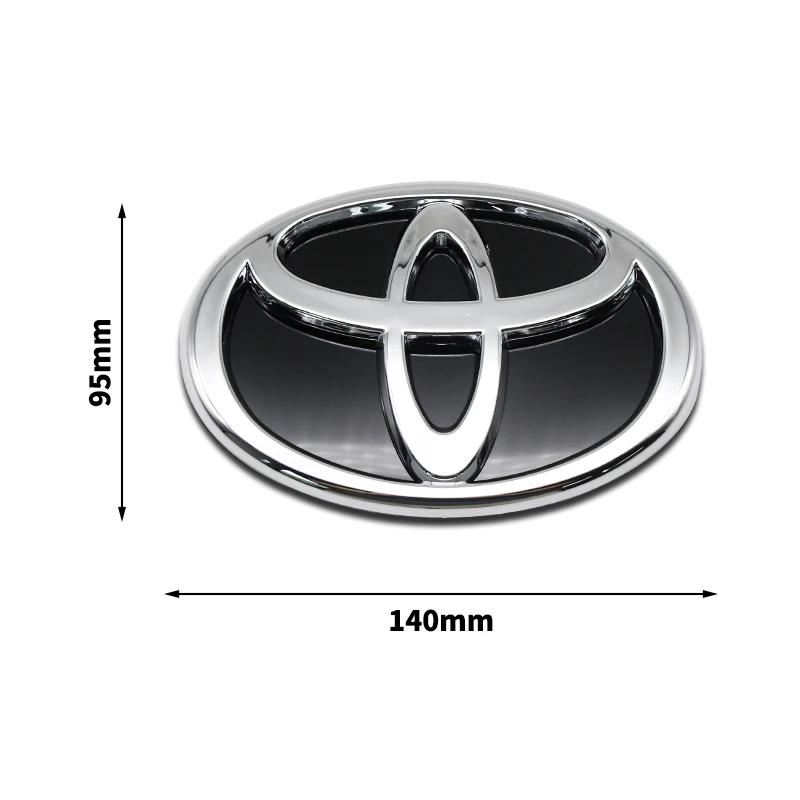 TRR53D Car Logo Modified Black Logo Badges Front Rear Logo Silver For Toyota Hybrid Series Prado Highlander Camry Corolla Styling
