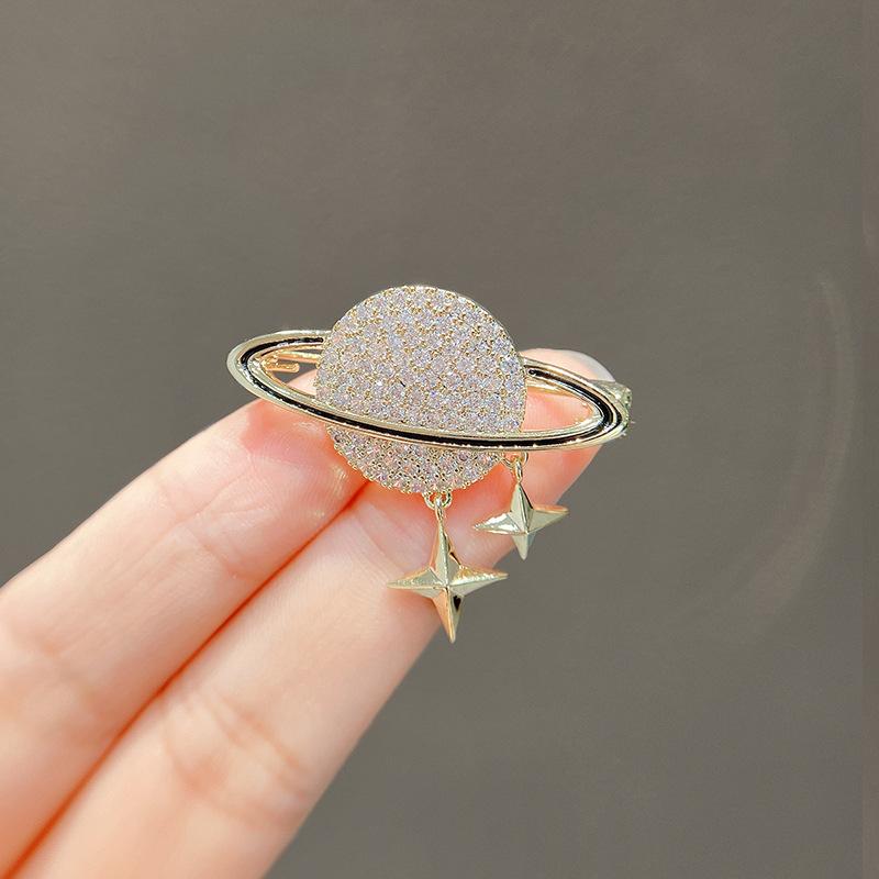 Star Premium Planet Fransen Brosche Blazer Zubehör Wollmantel Pin Feste Kleidung Mode Corsage