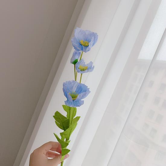 Korean Artificial Corn Poppy Bouquet - Room Decor & Photo Props