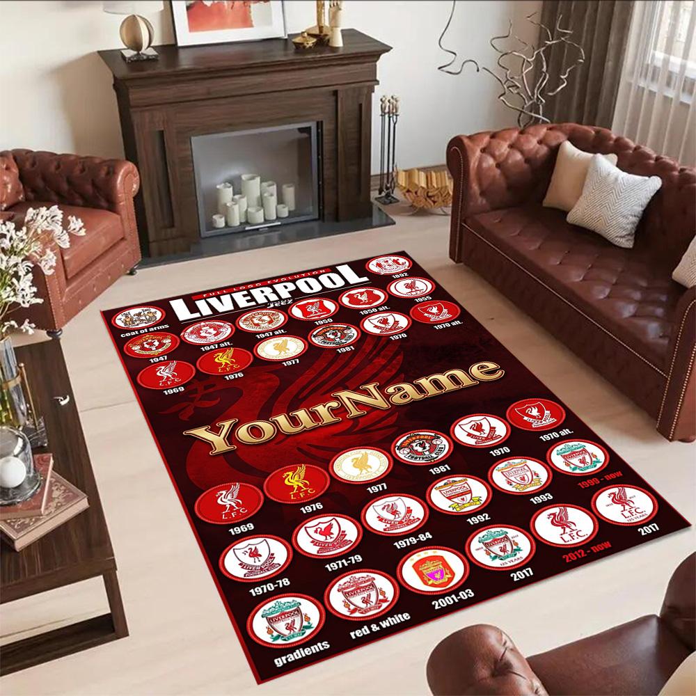 Liverpool Customize Your Name Carpet Suitable for Entryway Outdoor Decorate room Dormitory Antislip Carpet Anime Office Decor