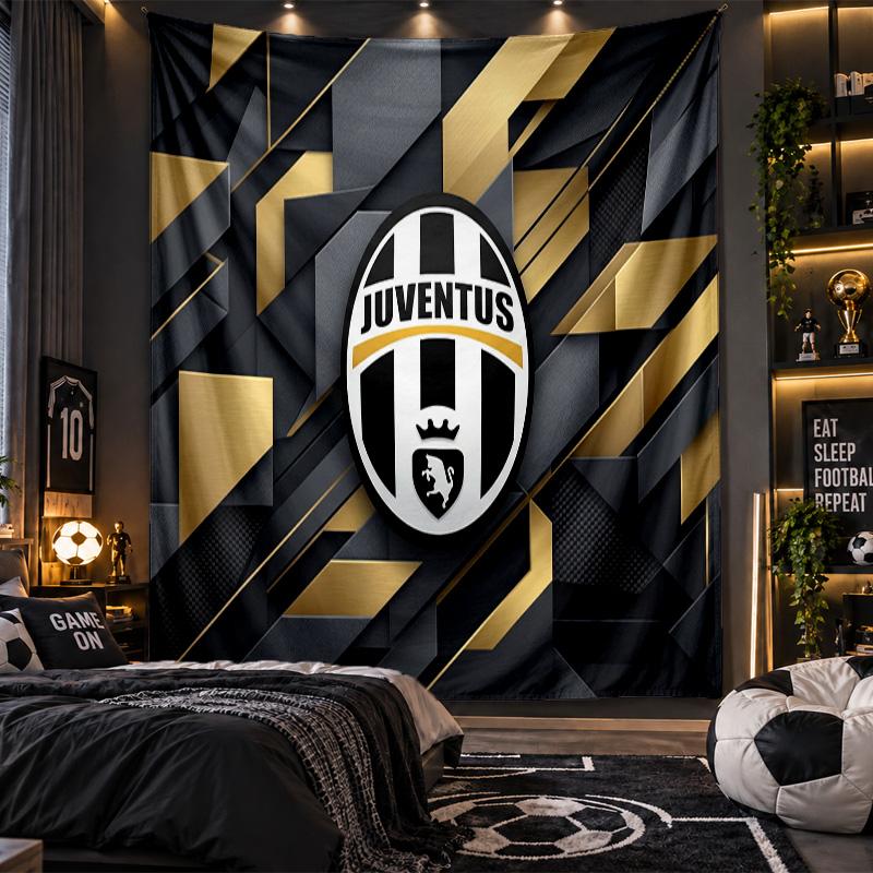 Arazzo da Appendere a Parete Tessuto Stampato Juventus FC per Soggiorno Camera da Letto Decorazione per la Casa