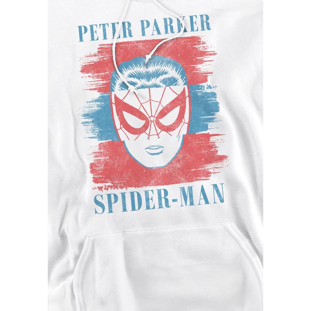 Spider-Man Mens Peter Parker Striped Hoodie