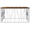 VidaXL Table basse argenté acier inoxydable-bois massif récupération 350061