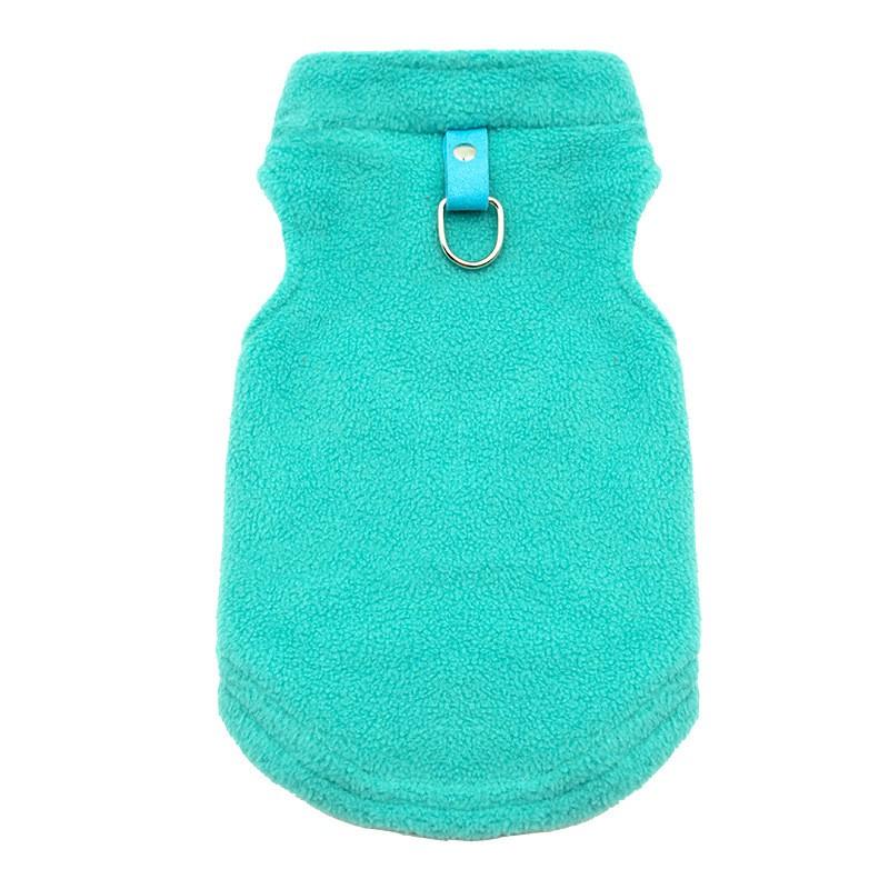 Warm Pet Vest Dogs Cats - Fleece Lined Cotton Blend Harness-Style Coat In Multiple Colors Sizes