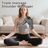 Triple Method Shoulder Massager Adjustable Support Wrap with Electric Vibration and Heat Therapy for Muscle Relaxation and Pain Relief