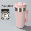 Modern Double Wall Insulated Coffee Mug With Straws For Home Office Use