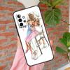 Black Brown Hair Baby Mom Girl Queen Phone Case For Samsung Galaxy A54 A34 A14 A55 A35 A25 A15 A52 A32 A12 A51 A71 A13 A33 A53