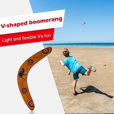 1pc Kangaroo Throwback V Shaped Boomerang Portable Flying Disc Throw Catch Outdoor Sports Game Toys Fun Game Prop
