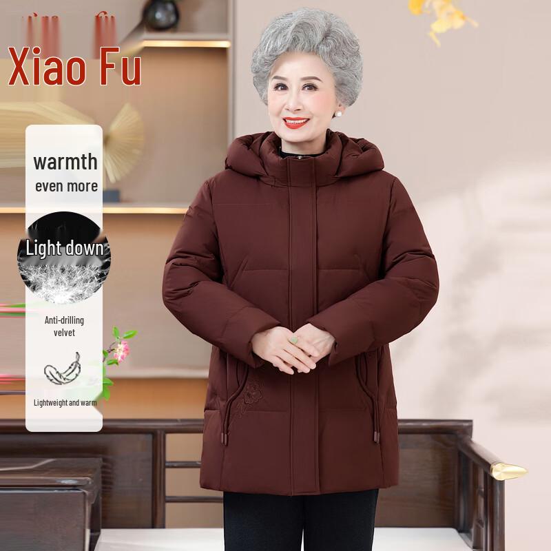 New Chinese Style Plus Size Hooded Winter Down Jacket for Women