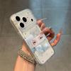 Stylish Illustration Soft Case for Apple 13/17 Pro Max - Integrated Camera Button, Drop-Proof Design