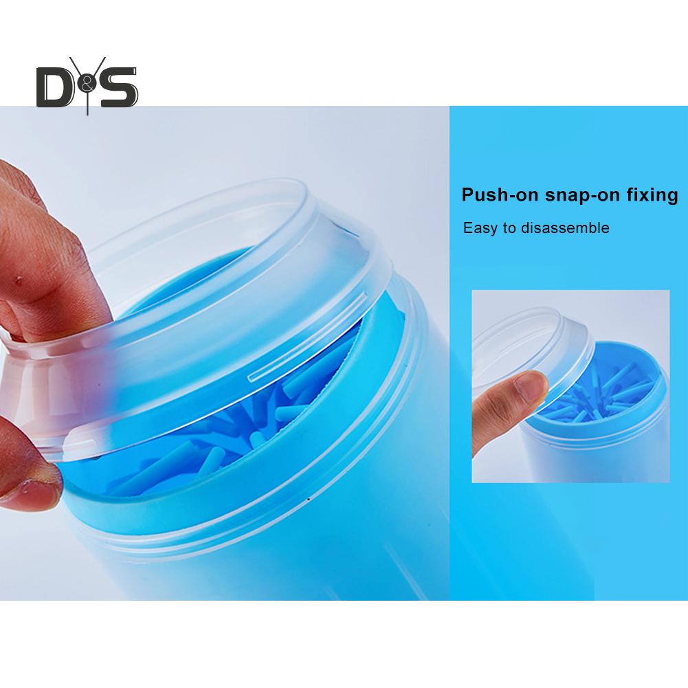 PUPPY TOWN Tragbare Katzen- und Hundepfotenwaschbürste aus Silikon, Fußreinigungswerkzeug für Haustiere