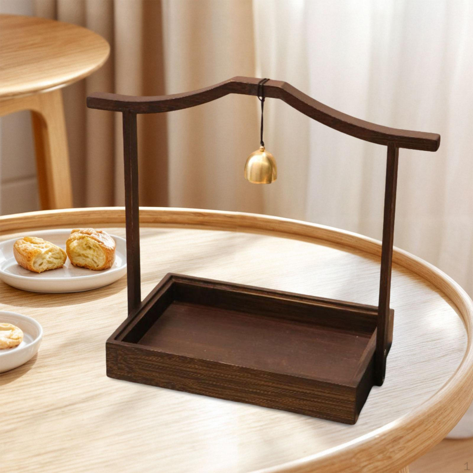 

Бамбуковый контейнер-поднос для закусок Прочный Компактный Практичный Органайзер для хранения для банкета, гостиной Bamboo Tray