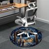 1pc Christmas Scene Chair Carpet for Office, Soft Comfortable Mat For Office, Living Room, Bedroom, Machine Washable Carpet Yy251112035