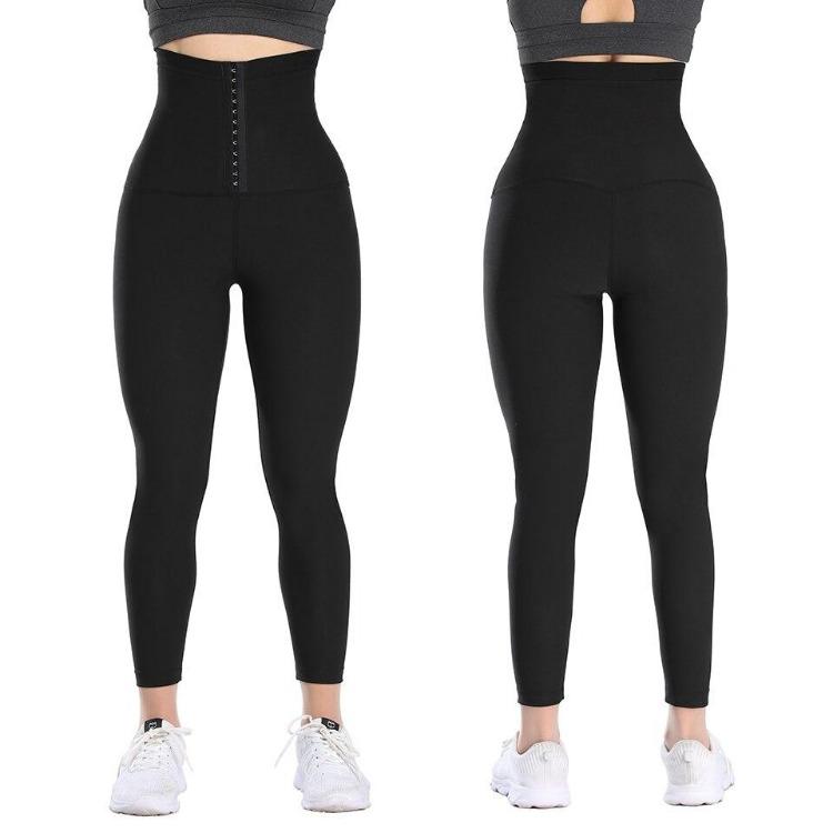 Damer Bantande Thermo Svettbyxor Magkontroll Träningsleggings Kroppsformare Träning Bastu Kompr Byxor