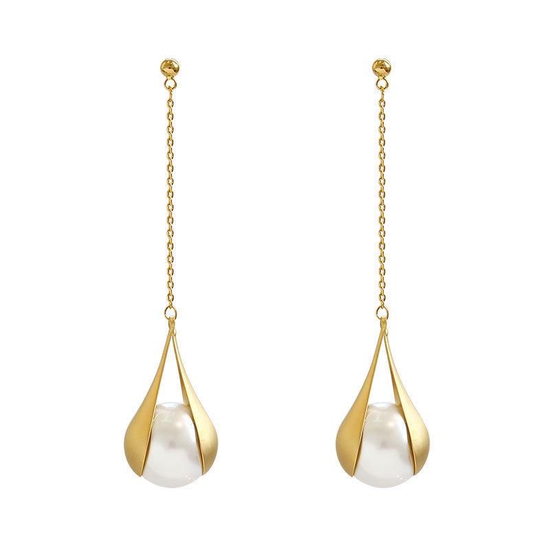 Koreanische S925 Sterlingsilber Perlenstecker - Trendiges und Elegantes Design