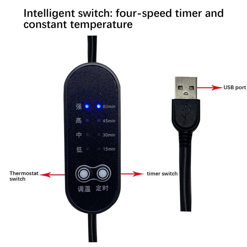 Usb Warm Paste Pads Fast-Heating Carbon Fiber Heating Pad Safe Heating Warmer Pad For Cloth Vest Jacket Coat Fishing Camping
