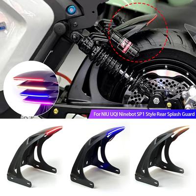 Motorcycle Front Fender Mudguard Extension Splash Pad Modified Accessory with Light for NIU UQI Ninebot SP1 Rear Splash Guard